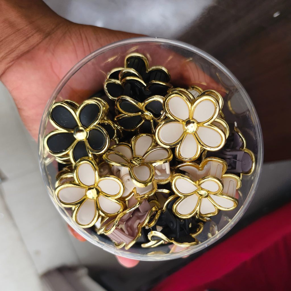 Medium Size Hair Claws [ 12 pcs mix designs & colors ]