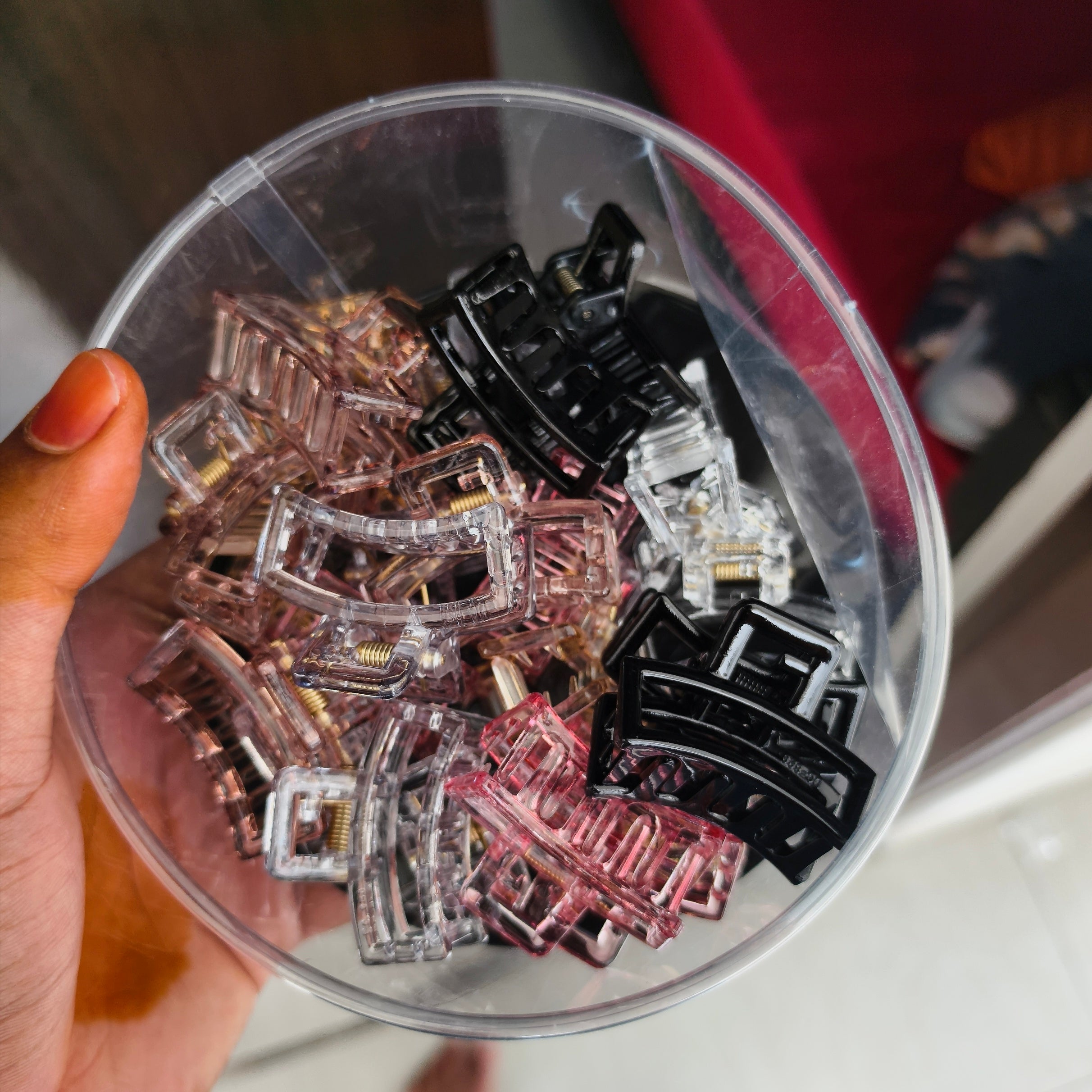 Medium Size Hair Claws [ 12 pcs mix designs & colors ]