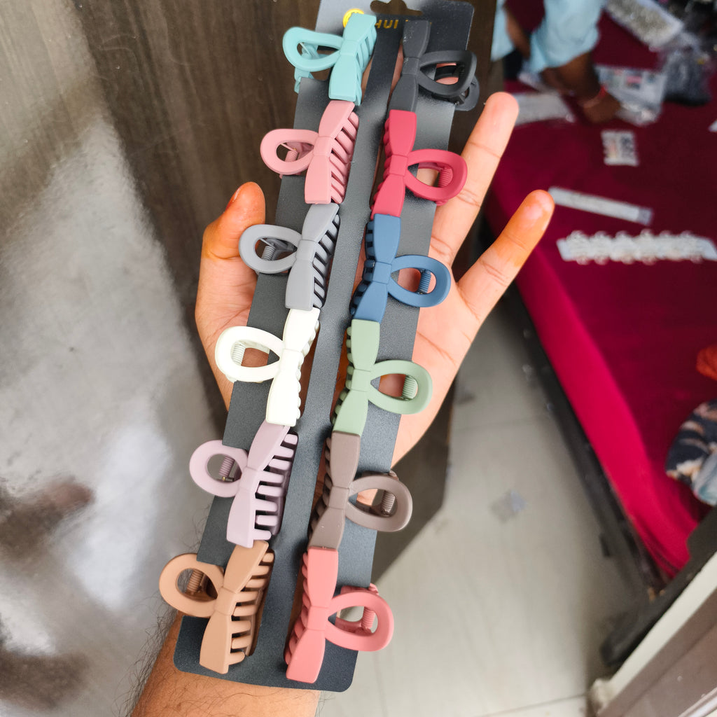 Medium Size Hair Claws [ 12 pcs mix designs & colors ]