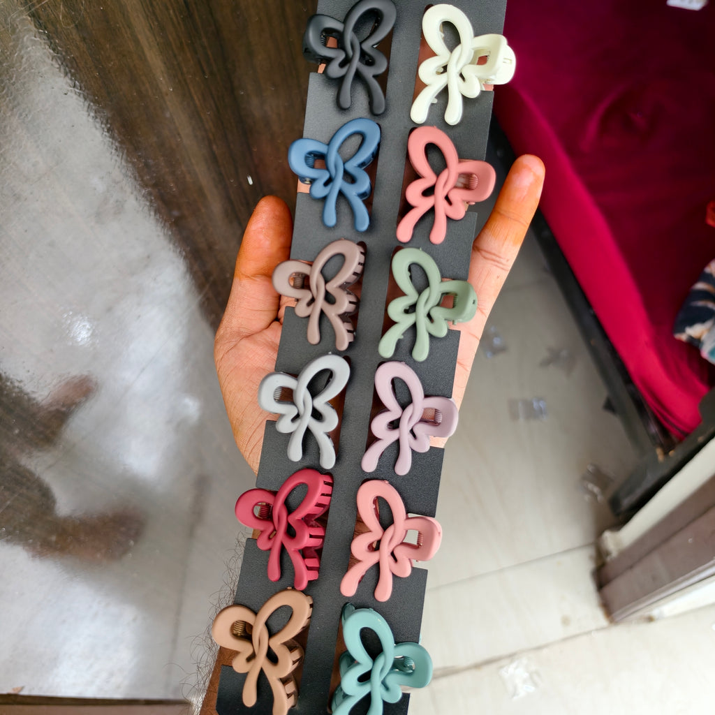 Medium Size Hair Claws [ 12 pcs mix designs & colors ]
