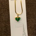 Green Pendant with Snake Chain SC0110
