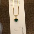 Green Pendant with Snake Chain SC0106