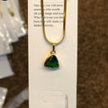 Green Pendant with Snake Chain SC0104