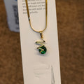 Green Pendant with Snake Chain SC0102