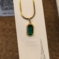 Green Pendant with Snake chain SC0100