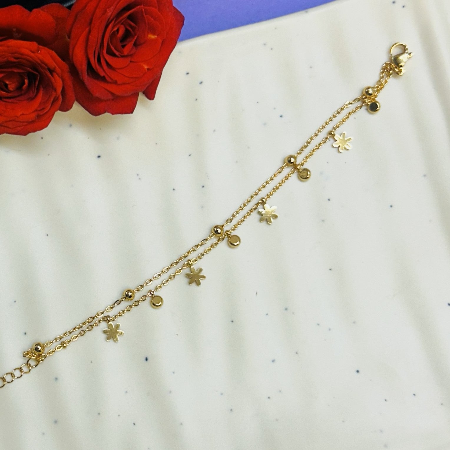 Charms Chain Bracelet Double Layered