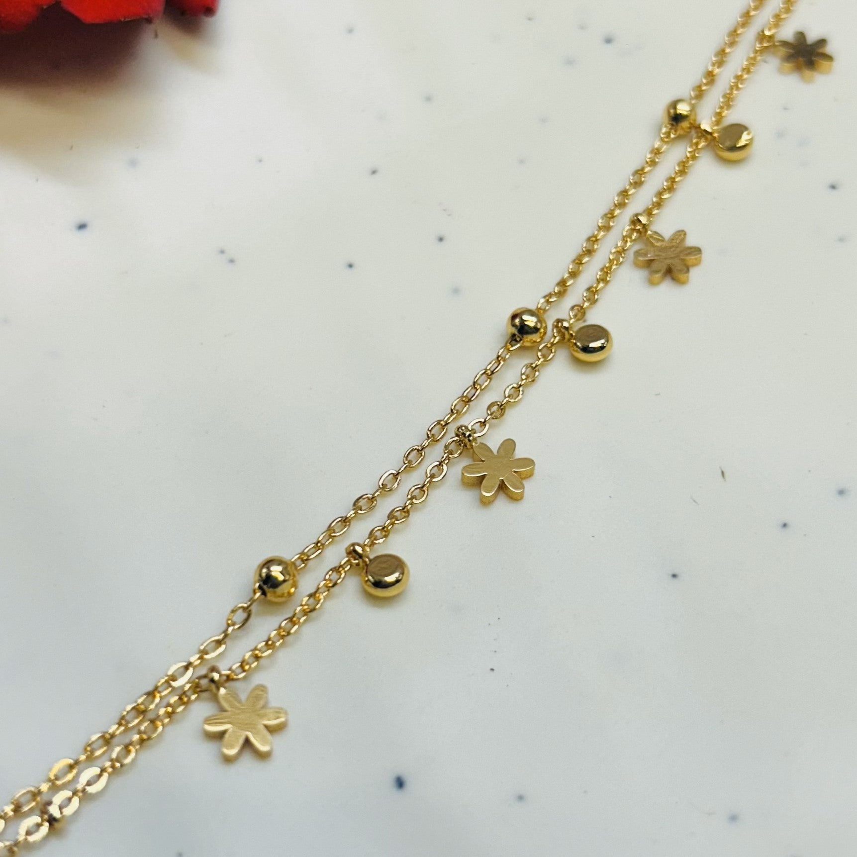 Charms Chain Bracelet Double Layered