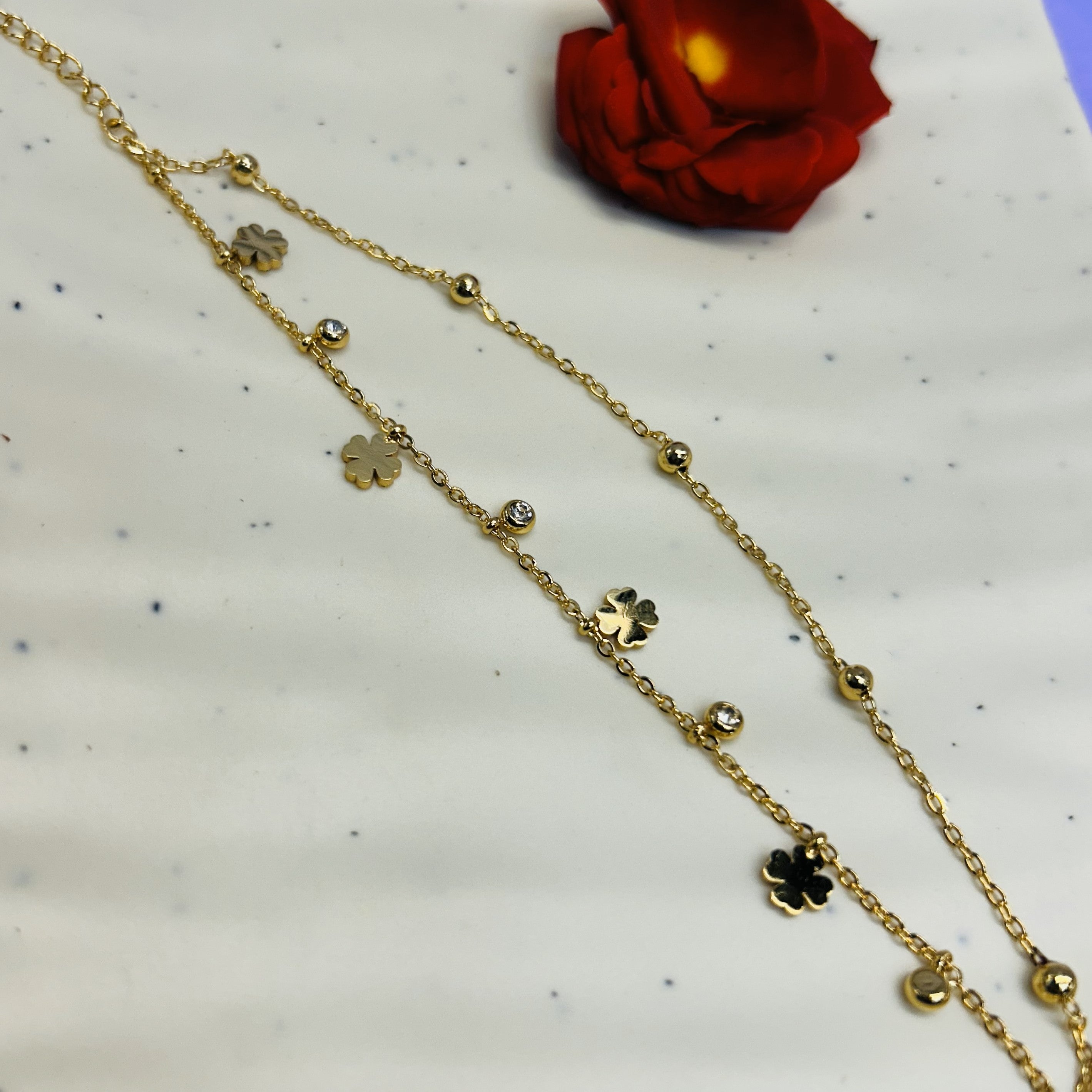 Charms Chain Bracelet Double Layered