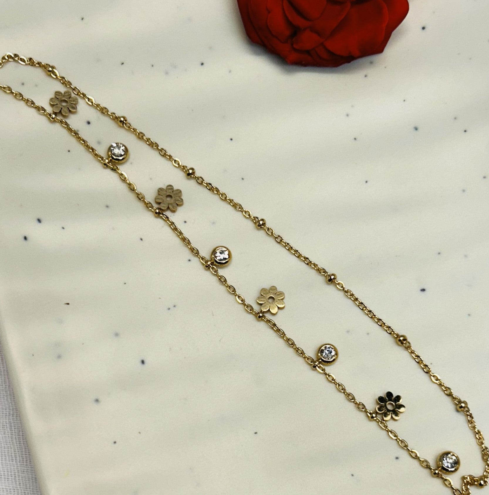 Charms Chain Bracelet Double Layered