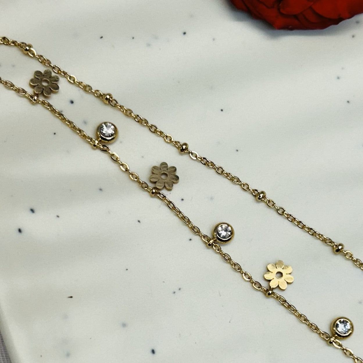 Charms Chain Bracelet Double Layered