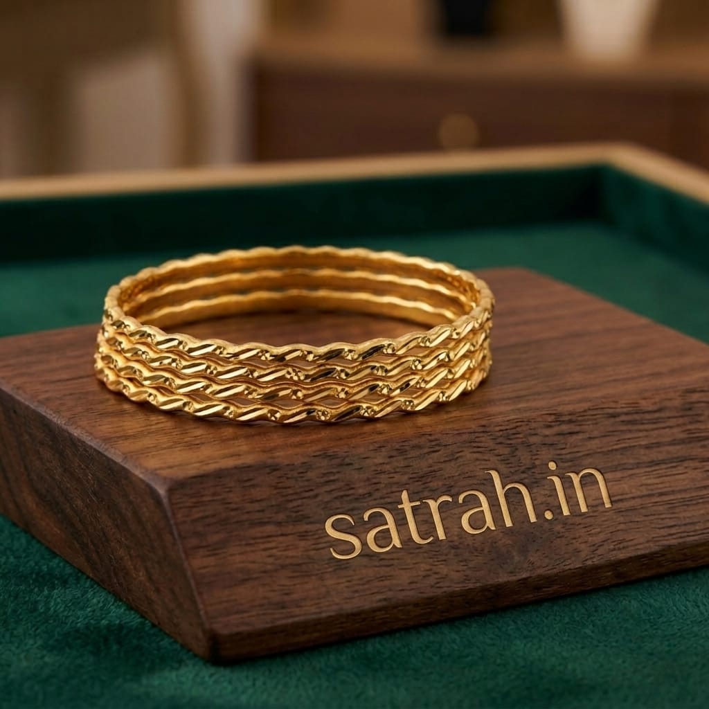 Gold Bangles 4 Pcs [ 2.6 ]
