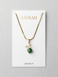 Green Pendant with Snake Chain SC0102