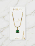 Green Pendant with Snake Chain SC0104