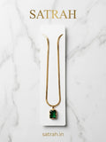 Green Pendant with Snake Chain SC0105